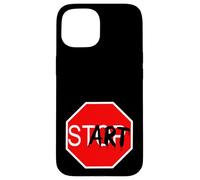 Carcasa para iPhone 15 Stop Start Graffiti Design Statement Motivation Gym