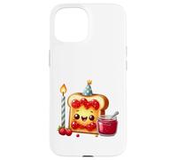 Carcasa para iPhone 15 Sudadera con Comida para Celebrar la Fiesta Kawaii Toast Jam
