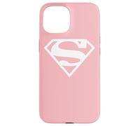 Carcasa para iPhone 15 Supergirl White & Pink Shield