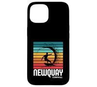 Carcasa para iPhone 15 Surf Newquay Cornwall Playa Vintage Retro Surf