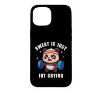 Carcasa para iPhone 15 Sweat Is Just Fat Crying Panda Gym Workout