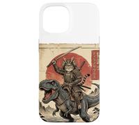 Carcasa para iPhone 15 T-Rex Dinosaurio Gato Japonés Puesta de Sol Dino Japón