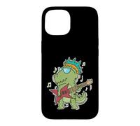 Carcasa para iPhone 15 T-Rex Tocando Rock Guitar