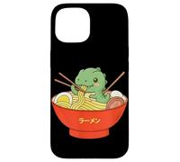 Carcasa para iPhone 15 Tazón de Fideos japoneses T-Rex Ramen Anime Dinosaur Japan Food
