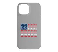 Carcasa para iPhone 15 Teckel Paws and Stripes Forever