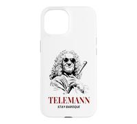Carcasa para iPhone 15 Telemann Stay Baroque Funny Compositor de música clásica