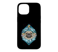 Carcasa para iPhone 15 Tengo un Amigo en mí, Divertido Meme para Amantes de los Perros Pug