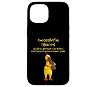 Carcasa para iPhone 15 The Definition of Chocolat with Funny Yellow Rubber Chicken