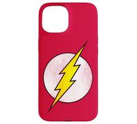 Carcasa para iPhone 15 The Flash Logo Distressed White & Yellow