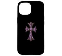 Carcasa para iPhone 15 The Pave Diamonds Amethyst Cross