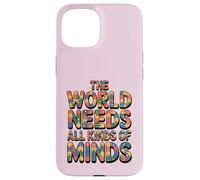 Carcasa para iPhone 15 The World Needs All Kinds of Minds Puzzle Autism Awareness