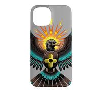 Carcasa para iPhone 15 Thunderbird Nativo Americano Mitología Southwest Bird Zia