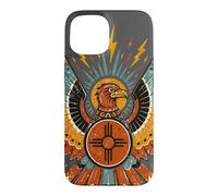 Carcasa para iPhone 15 Thunderbird Nativo Americano Mitología Southwest Bird Zia