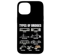 Carcasa para iPhone 15 Tipos De Puentes Gráfico Ingeniería Civil Arquitectura