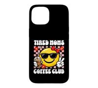 Carcasa para iPhone 15 Tired Moms Coffee Club Happy Peace - Gafas de Sol Retro