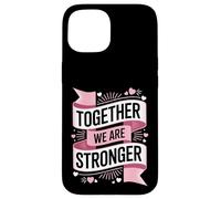 Carcasa para iPhone 15 Together We Are Stronger Retro Banner Solidaridad Cita