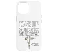 Carcasa para iPhone 15 Toma tu Cruz y sígueme: Jesús