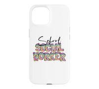 Carcasa para iPhone 15 Trabajador Social Escolar Tie Dye Apreciación Trabajo Social