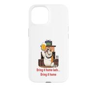 Carcasa para iPhone 15 Tráelo a casa Muchachos fútbol Bebiendo Cerveza