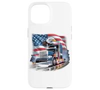 Carcasa para iPhone 15 Truck Driver Trucker Camiseta Hombre Papá Big Rig American