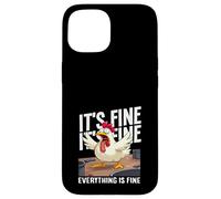 Carcasa para iPhone 15 TS Bien Todo Está Bien Gritando Pollo Chaos Meme