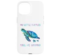 Carcasa para iPhone 15 Turtle Watercolor Sea Ocean My Turtles Call Me Granny