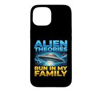 Carcasa para iPhone 15 UFO UAP Alien Theory Run In My Family Truth Conspiracy Hechos