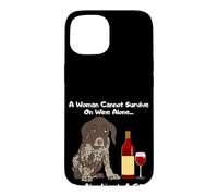 Carcasa para iPhone 15 Una Mujer no Puede Sobrevivir Solo en Vino Ella también Necesita un GSP