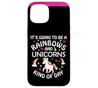 Carcasa para iPhone 15 Unicorn Girls Funny It's Going to be a Rainbows and Unicorns