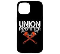 Carcasa para iPhone 15 Union Pipefitter Plomero Plomería Journeyman Steamfitter