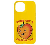 Carcasa para iPhone 15 Ven a Obtener melocotón de Este Divertido Juego de Palabras de Frutas Kawaii