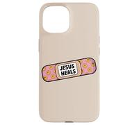 Carcasa para iPhone 15 Vendaje Believe Faith Uplifting Jesus Heals