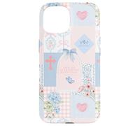 Carcasa para iPhone 15 Verso bíblico Rosa Pastel Cristiano fe Religiosa Floral