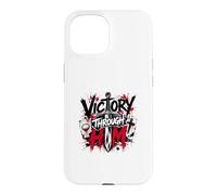 Carcasa para iPhone 15 Victoria a través de él Cruz Guerrera Cristiana