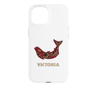Carcasa para iPhone 15 Victoria Columbia Británica Pescador Nativo Salmón BC Canadá