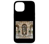 Carcasa para iPhone 15 Victorian Cat Manor Entrada Elegante Diseño de Escena clásica