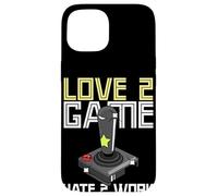 Carcasa para iPhone 15 Vieja Escuela Adulto Gamer Amor 2 Juego Odio 2 Trabajo