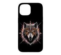 Carcasa para iPhone 15 Viking Valhalla Celtic Fenrir Wolf Odin Rune Mitología nórdica