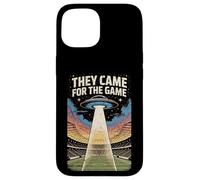 Carcasa para iPhone 15 Vinieron para El Juego UFO Football Alien Invasion Stadium