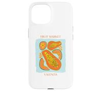 Carcasa para iPhone 15 Vintage Fruit Papaya Flower Botanical Cottagecore Fruit