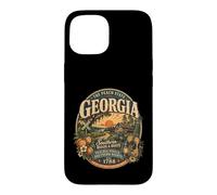 Carcasa para iPhone 15 Vintage Georgia Peach State Southern Roots