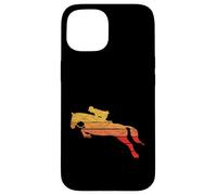 Carcasa para iPhone 15 Vintage Horse Rider Girl 80s Hunter Jumper