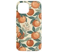 Carcasa para iPhone 15 Vintage Orange Fruit and Blossom Botanical Pattern