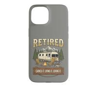 Carcasa para iPhone 15 Vintage Retired RV Camping Camper Fishing Outdoors
