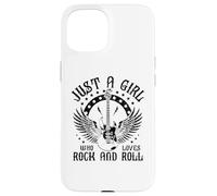 Carcasa para iPhone 15 Vintage Retro Style Playing Music Guitar Forever Rock N Roll