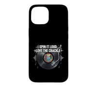 Carcasa para iPhone 15 Vinyl Record Collector Spin It Loud Love The Crackle