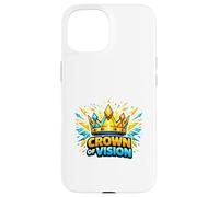 Carcasa para iPhone 15 Visión Liderazgo Ambición Corona Motivación Diseño Gráfico