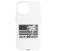 Carcasa para iPhone 15 Visita Jacksonville Florida Vacaciones USA Flag Palms Jax Beach