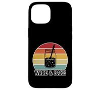 Carcasa para iPhone 15 Wake and Bake - Divertido diseño de panadería Retro para Hornear Masa Madre