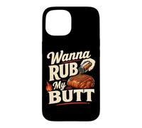 Carcasa para iPhone 15 Wanna Rub My Butt Funny BBQ Cerdo Shoulder Spice Rub